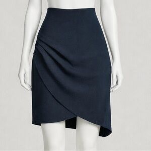 IRO Navy Asymmetrical Women's Skirt